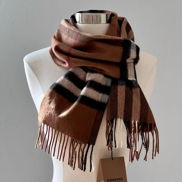 Burberry Brown and Black Checkered Scarf - Picture 3 of 8